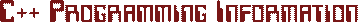 C++ Programming Information